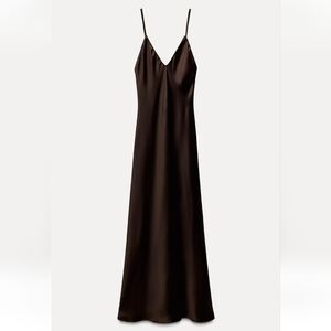 ZARA SATIN EFFECT MIDI DRESS